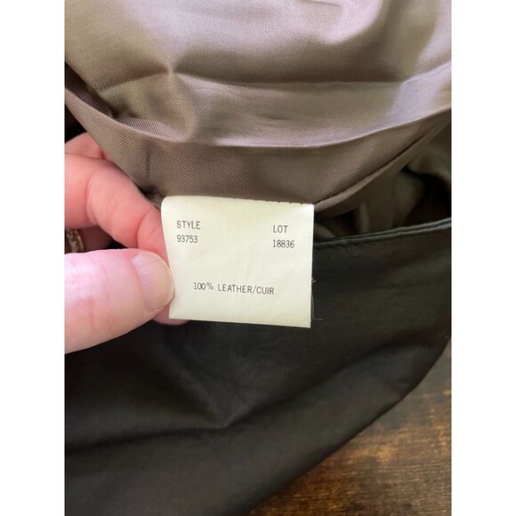 Bagatelle brown leather pencil mini skirt - Picture 9 of 10